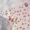 Sweet Jelly Red Cherry Nail Art Sticker Embossment Girl Women Self Adhesive Nail Sticker  Year Christmas Manicure Decals Gift