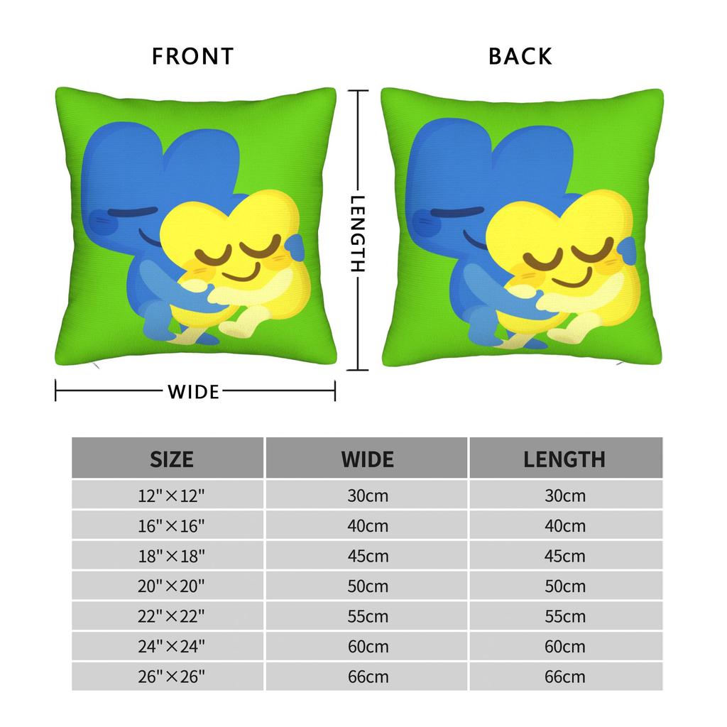 Pillow Cover BFDI Cartoon  Fashion Pillow Case For Chair Sofa Home Decor Pillowcases