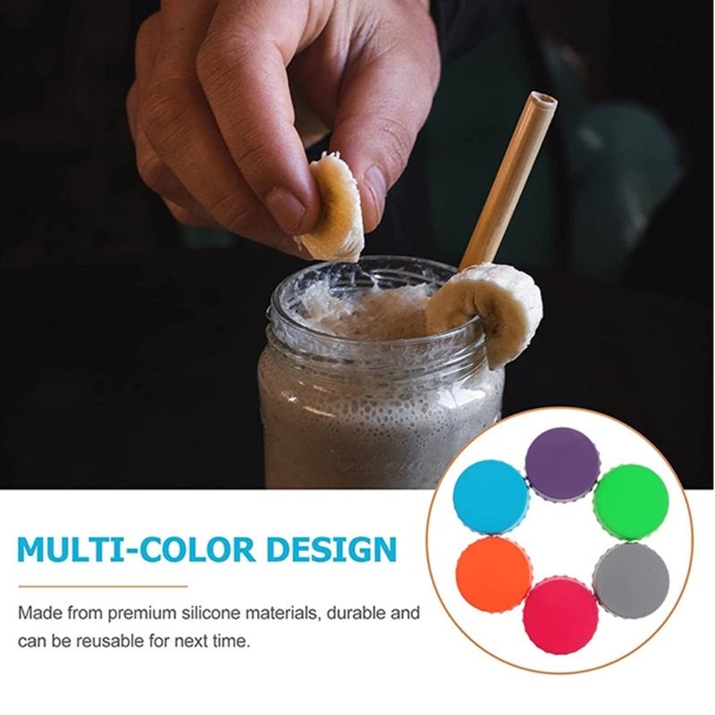 Colorful Can Cover Food Grade Safe Silicone Beverage Lid Leak Proof Portable Sealers for Standard Cans