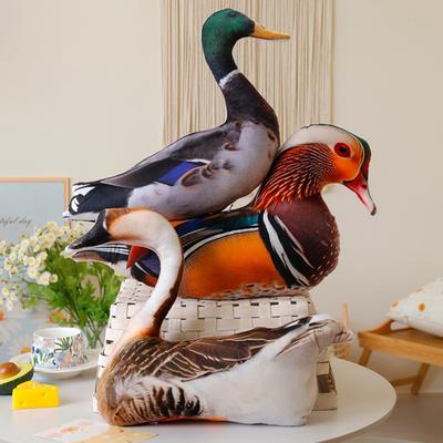 Realistic Pigeon Plush Toy Soft Stuffed Animal Pillow Lifelike Duck Goose Chicken Toy Cuddly Gifts for Kids Home Decor Accents