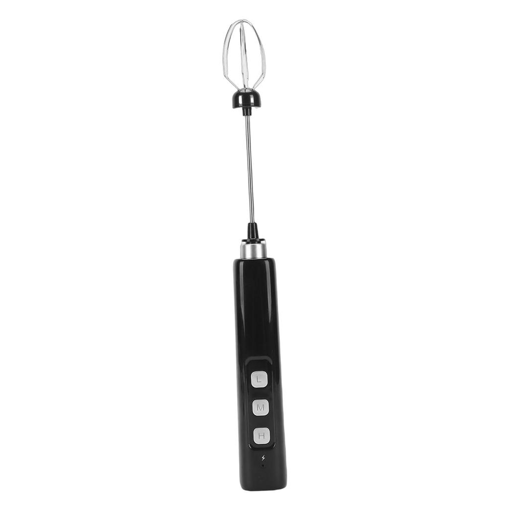 Powerful Milk Frother Wand USB Rechargeable Stainless Steel Handheld Drink Mixer for Coffee