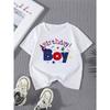Europäische Größen Jungen T-Shirt Druck Design Kunst, Ideal für Outdoor-Aktivitäten, Weiches Gestricktes Oberteil, Bequem Und Atmungsaktiv, Geeignet für den Sommer