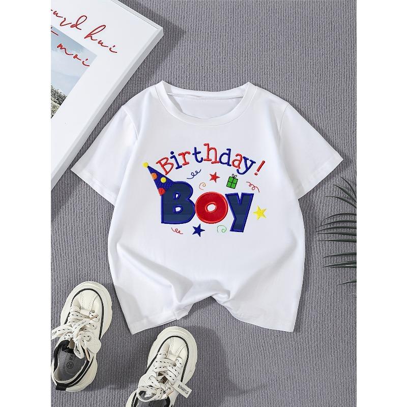 Europäische Größen Jungen T-Shirt Druck Design Kunst, Ideal für Outdoor-Aktivitäten, Weiches Gestricktes Oberteil, Bequem Und Atmungsaktiv, Geeignet für den Sommer