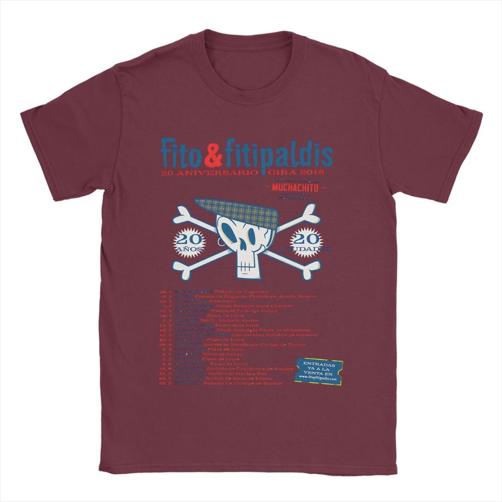 Fito Fitipaldis Musikband Poster Herren T-Shirt Lustige T-Shirts Kurzarm Rundhals T-Shirts Baumwolle Grafikbekleidung