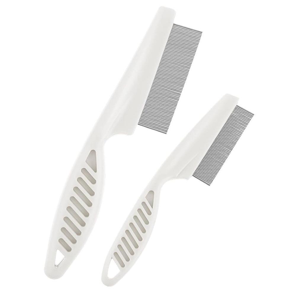 

Pet Comb: Fine-Tooth Plastic Handle for Cats & Dogs, Flea-Combing Needle Design Small
