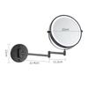 8 Inch Rechargeable Wall Mounted Bathroom Makeup Mirror with 3 Colors Lighting,Double Sided 10X Magnifying Lighted Vanity Mirror