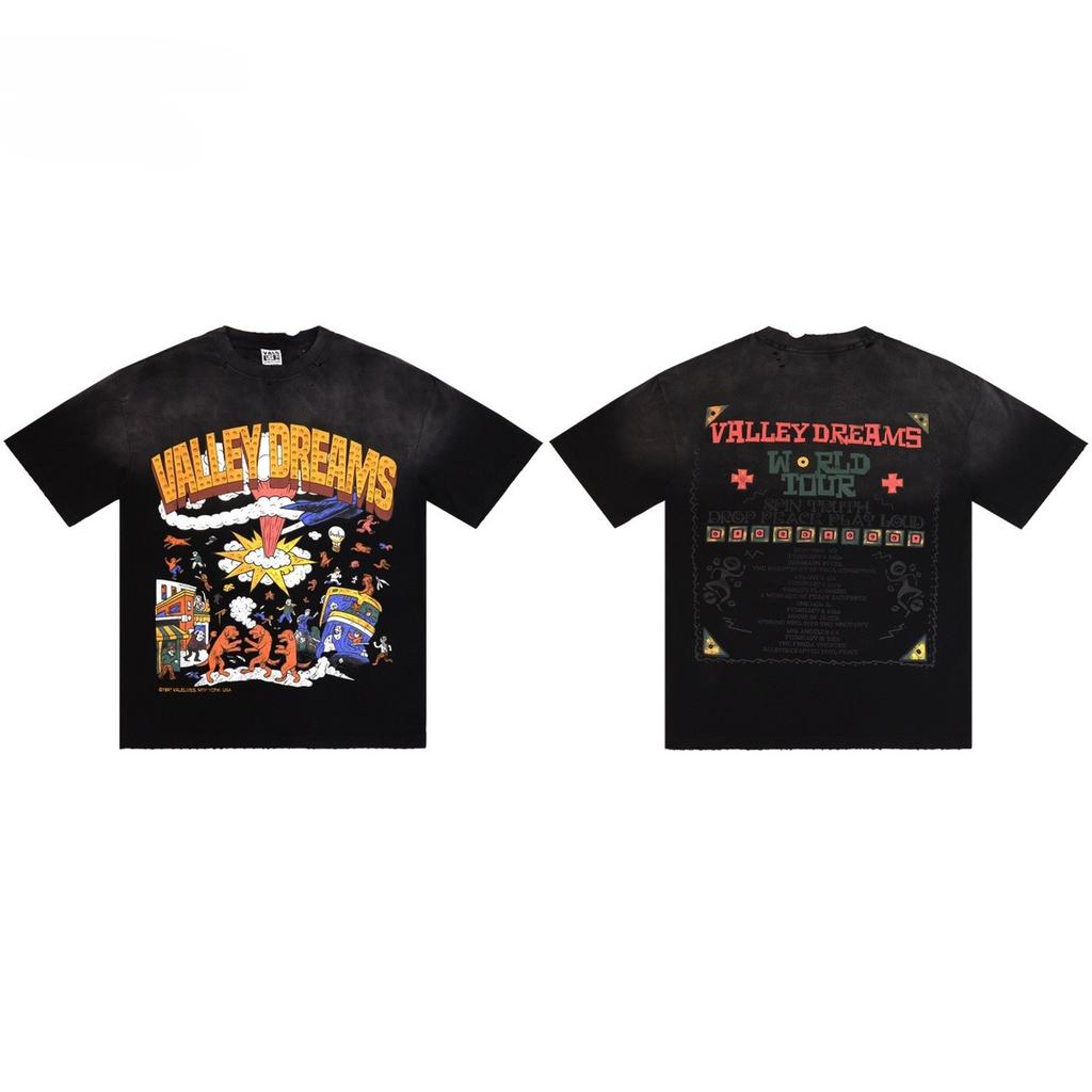 BeatStreet New Summer Streetwear Hot Drill American Trend Short Sleeves T-shirt Loose Men Women Cotton Hip Hop Tops Tees with Tags T Shirt