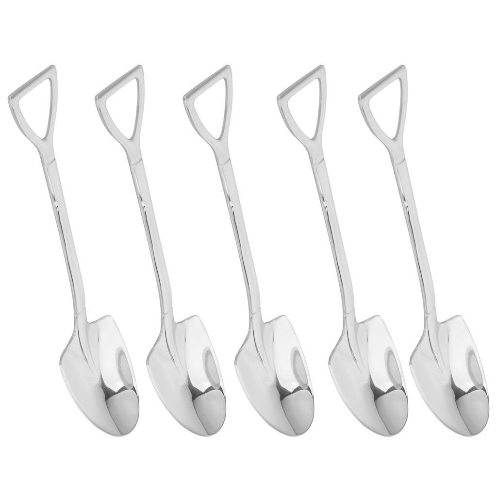 5 ks Dezertní kávové lžičky 304 Nerezová ocel Zmrzlina Dezert Dort Lžičky SadaLžička