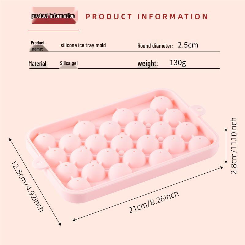 Silicone 25-Hole Ice Ball Mold for Summer Cocktails