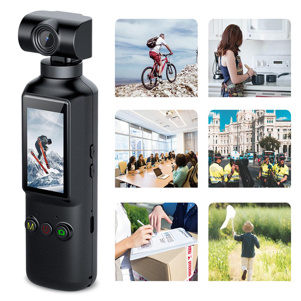 4K Action Camera WiFi Vlogging Camera Handheld 270 Rotation Camera Vlog Camera for Outdoor Sport Travel