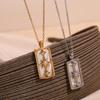 MamacitaSlay Classic 316L Stainless Steel Zircon Star Necklace Party Waterproof Jewelry Women's Elegant 18K Gold Plated Necklace