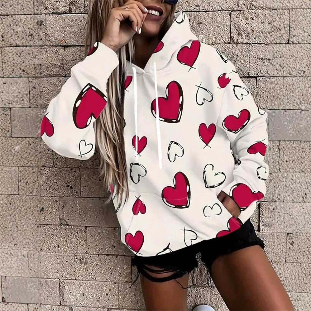 Fashionable Comfortable Oversized Leisure Versatile Long Sleeved Hoodies Autumn Winter Loose Flower 3D Pullover Women's Hoodies