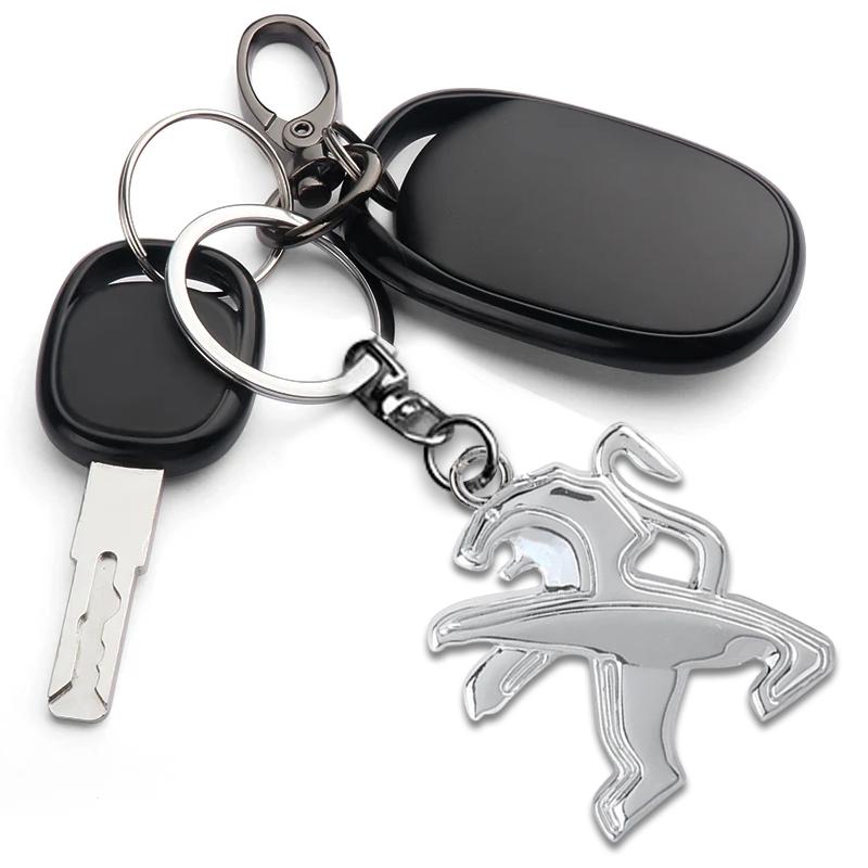 Autozubehör 3D Metall Auto Schlüsselanhänger Schlüsselring Kette Auto Styling Für Peugeot 308 408 508 RCZ 208 3008 2008 206 207 108 406 407 408 206 207 306 307