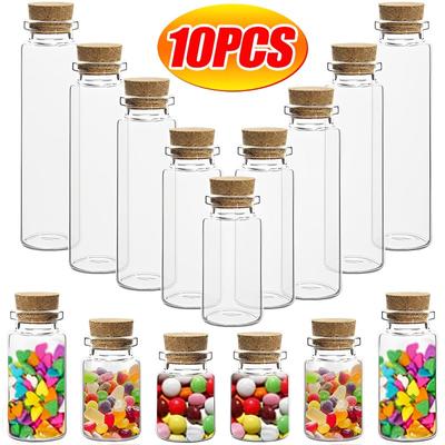 10 ks Mini skleněné lahvičky s korkovou zátkou Sklenice na kouzla Lahvičky na lektvar Lahvičky se vzkazem na přání Pro dárky Dárky pro kutily 5 ml-20 ml