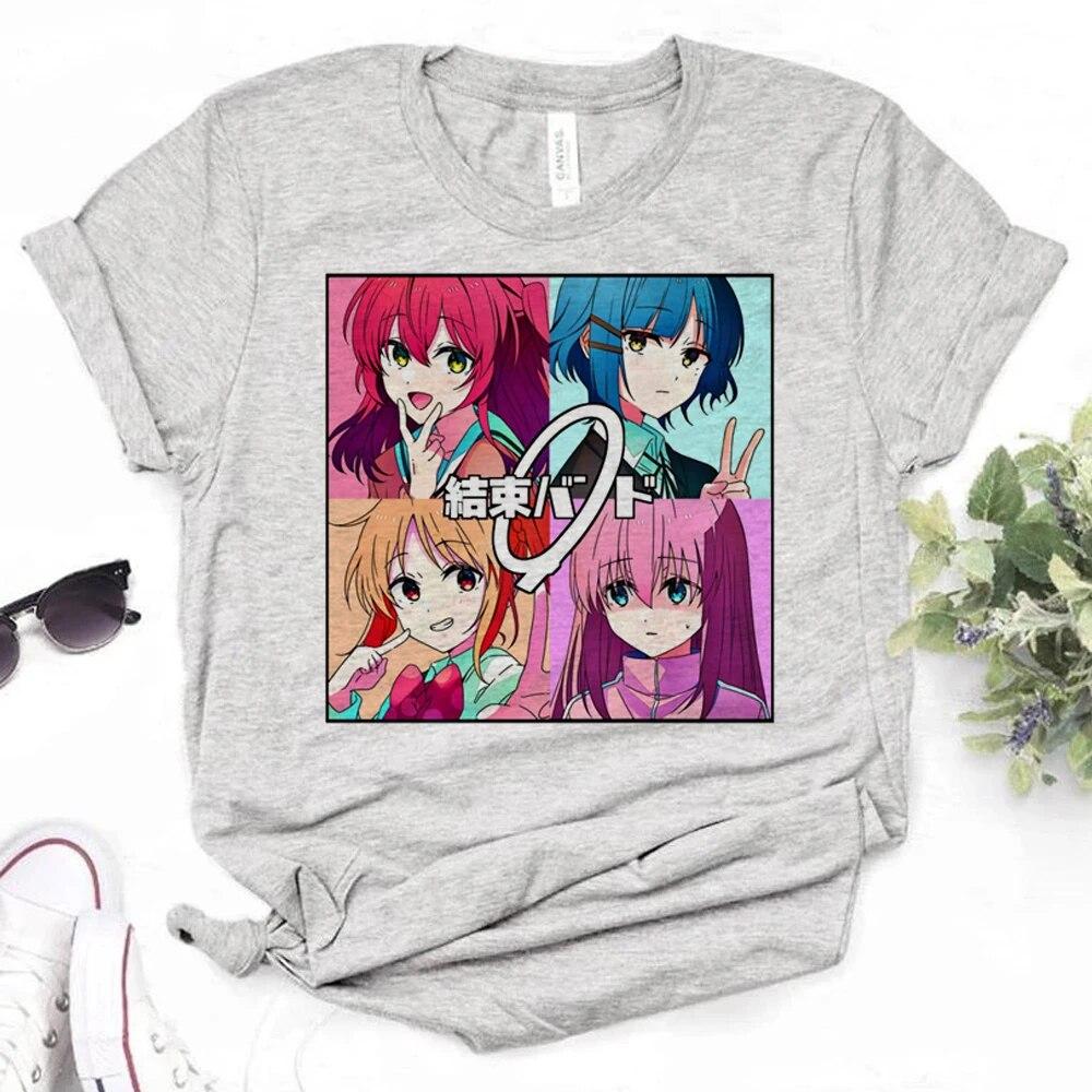 Bocchi the Rock t shirt women summer funny graphic t-shirts girl manga designer graphic clothes Unisex