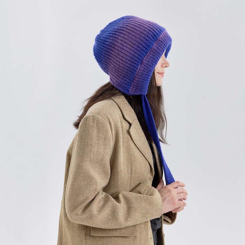 Women s Fleece-Lined Gradient Knitted Beanie