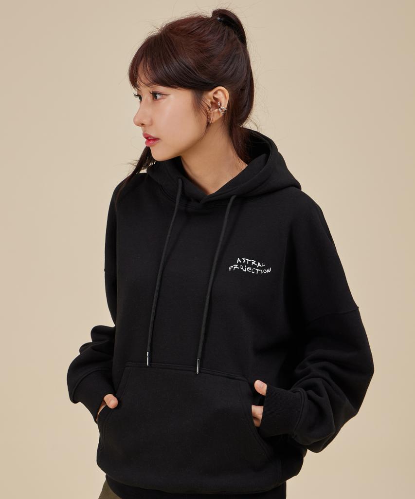 Whale Oversized Wide Shoulder Hoodie_Black
