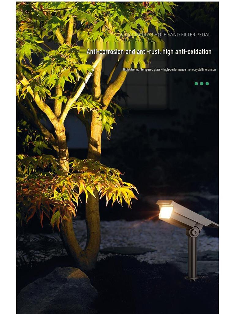 Golden Whistle Solar COB Waterproof Garden, Lawn, and Courtyard Light