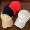 Sweet Little Bow Embroidered Cap Women's New Deepened Big Head Circumference Wide Brim Soft Top Baseball Cap