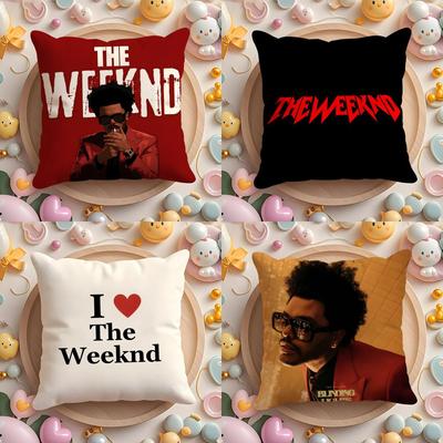 Funda de Cojín del Cantante W-Weeknd para Hogar y Coche, Cubierta de Almohada Multiescena - Reversible, Suave y Duradera para Uso Diario
