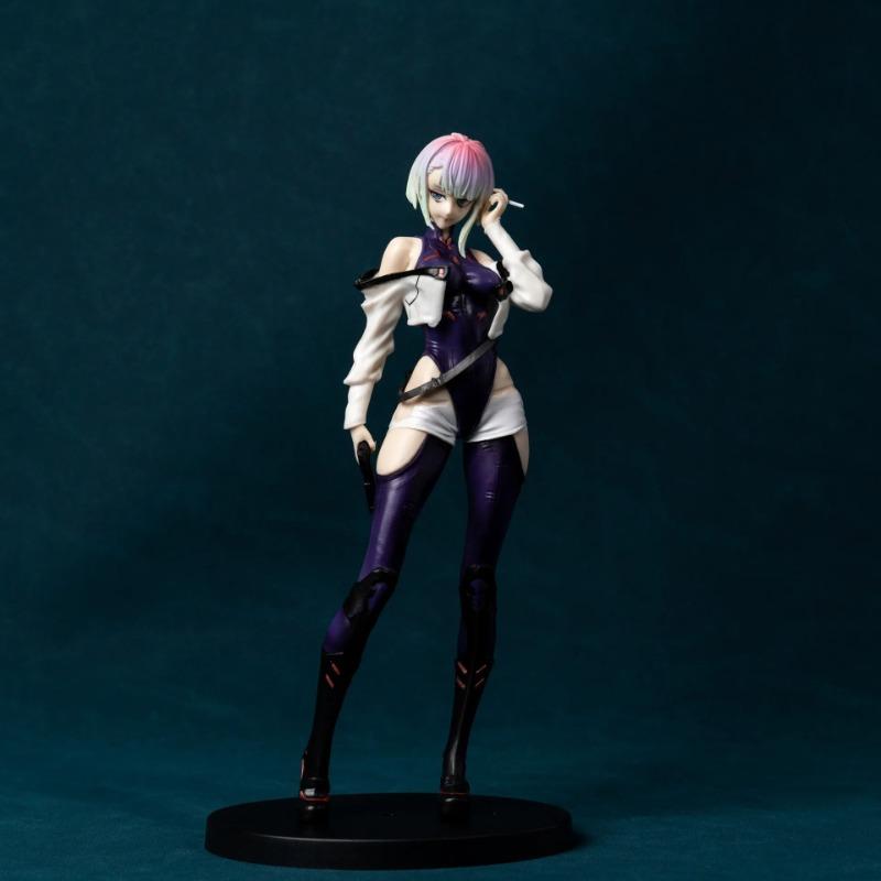 Anime game cyberpunk edgewalker Rebecca doll standing birthday gift collection doll anime model toy desktop ornaments