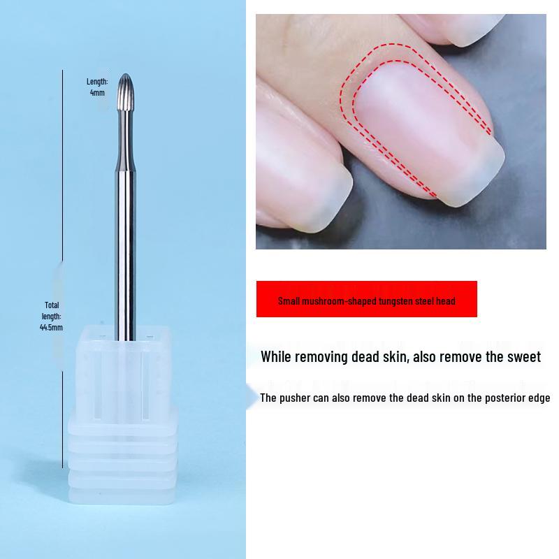 Tungsten Carbide Drill Bit with Ceramic Grinding Head for Cuticle Removal and Russian Manicure Prep