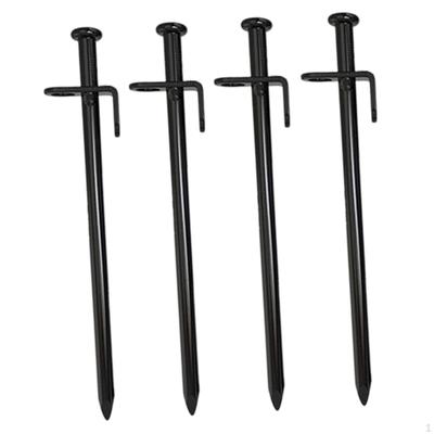 4 Pack Heavy Duty Steel Stakes for Camping And Lawn