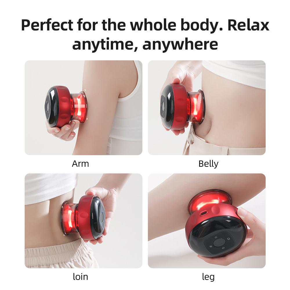2-in-1 Electric Cupping Therapy Massager Smart Gua Sha Tool with Auto Timer 12 Level Temperature