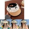 Elegant Lace Bow Wide Brim Sun Protection Hat For Women Adjustable Summer Accessory