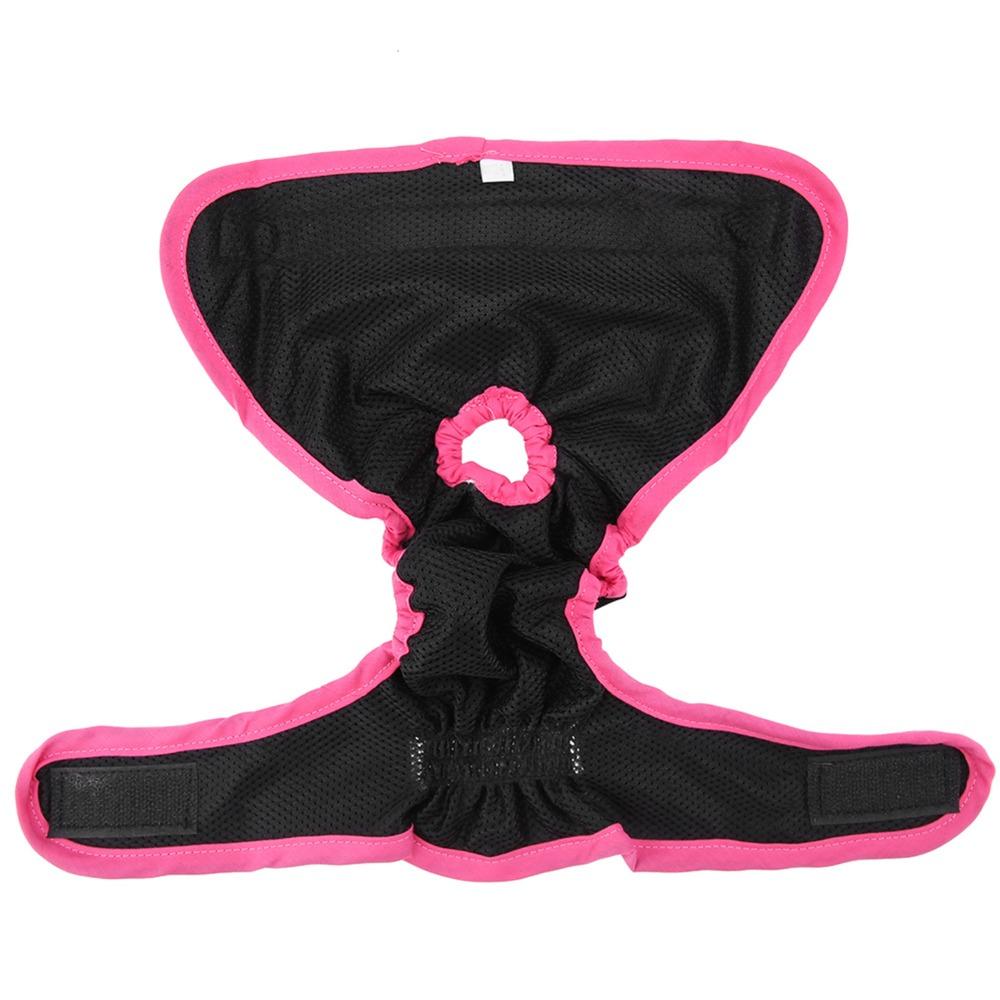 Soft Fabric Dog Sanitary Pant Adjustable Sticky Strap Pet Period Underwear  Dog Estrus
