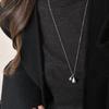 Women's Minimalist Water Drop Pendant Necklace - Versatile Autumn/Winter Fashion Long Sweater Chain