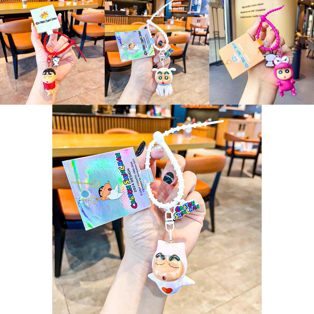 Adorable Crayon Shin-chan Pvc Alloy Keychain Cute Cartoon Pendant For Gifts And Accessories
