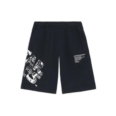 X Star Wars SS22 Co-Branded Solid Color Letter Elastic Waist Straight-Leg Casual Shorts Men Bottoms Black AKSS499-1