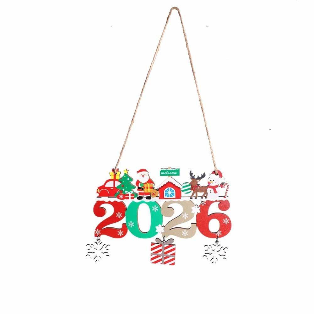 

Hanging Style Wooden Christmas Pendant Christmas Door Decoration For Home Door Xmas Tree Pendants L-Decoration