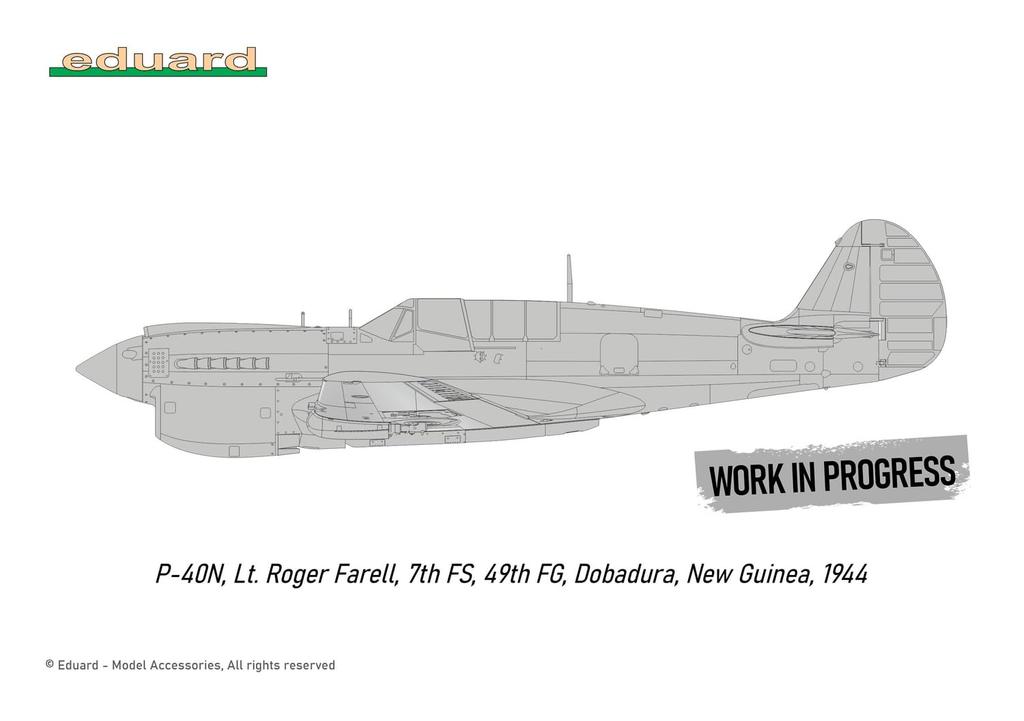 Eduard Dual Combo Royal Class Warhawk Plastic Model Kit EDUR0025 1/48 P-40N (Airplane)