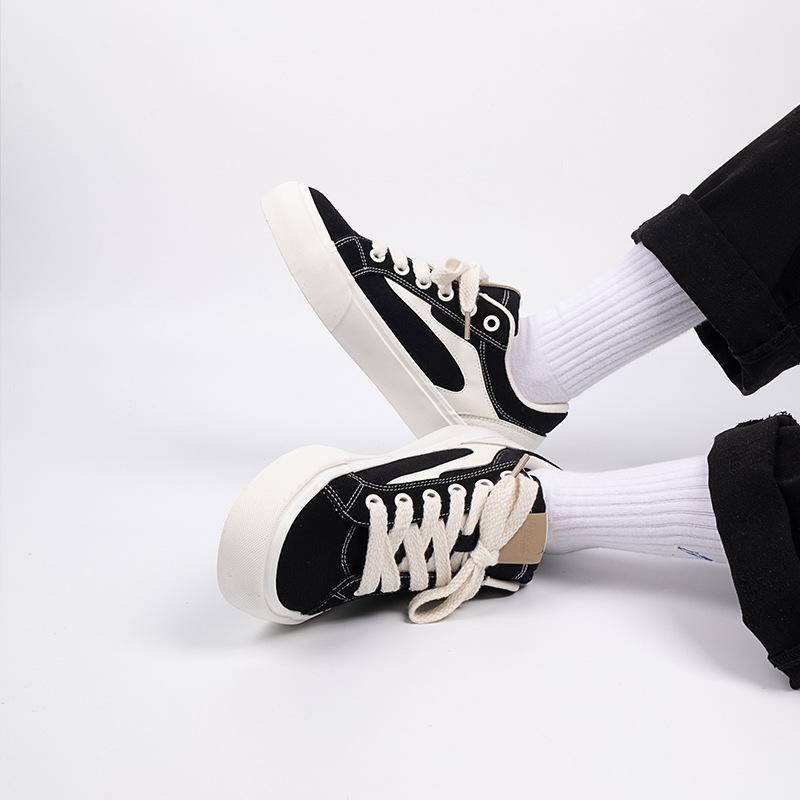 Global classic black and white canvas shoes trendy versatile casual sports shoes men's low-top trendy shoes men's ZHQ-XA191