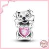TOP Copper Pink Girls Skirt Cute Cat Charm Bead Charms Bead Charms Ideal For Womens Authentic Bracelets Copper Pendant Do It Yourself Jewellery Gift