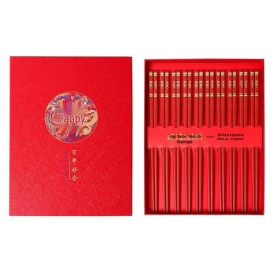 Red Wedding Alloy Chopsticks Gift Set