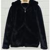 Womens Faux Mink Fur Hooded Short Coat Thick Warm Winter Outerwear Casual Style