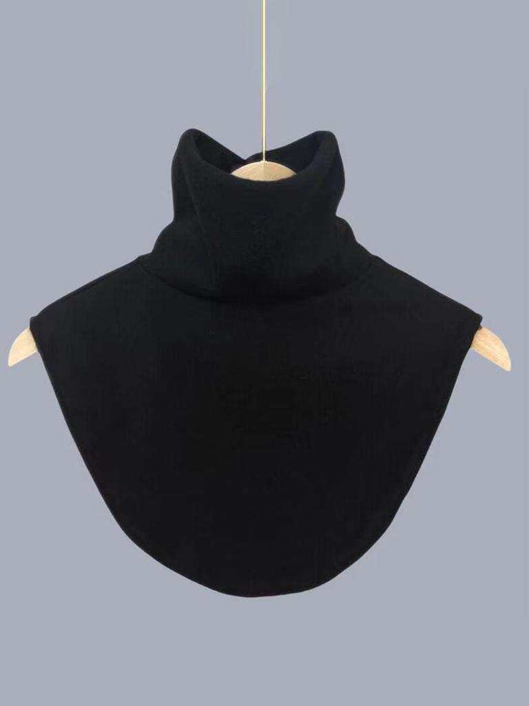 1PC Women Fake Collar Velvet High Elasticity Solid Color High Neck Winter Warm Brushed Base Layer Decoration Women Accessories