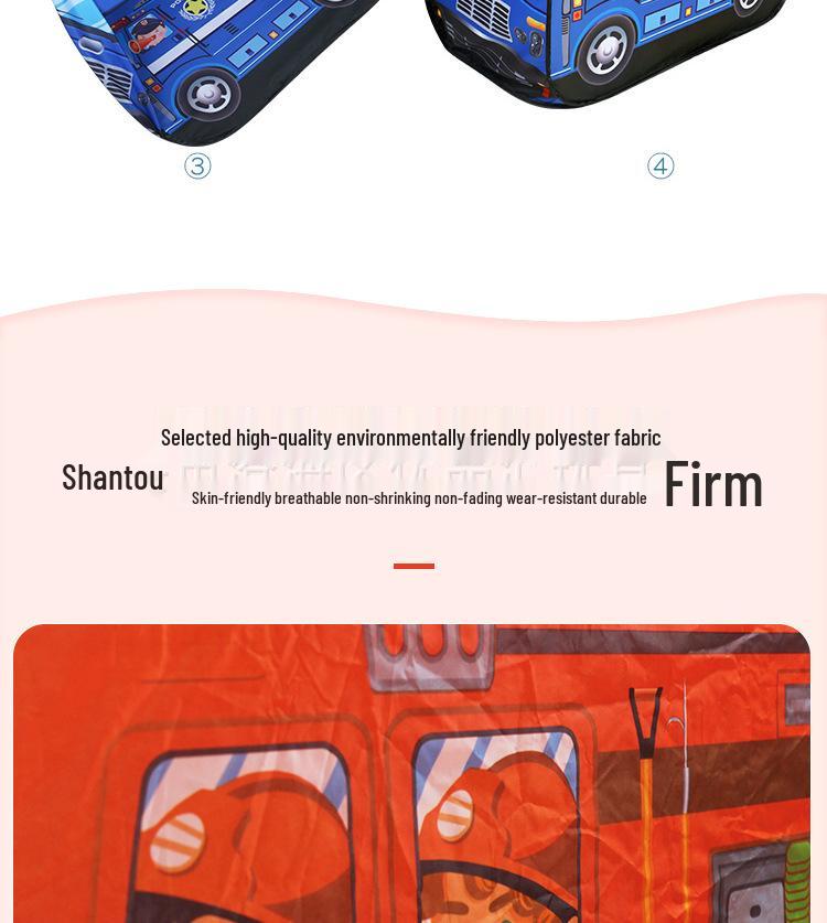 Children's Foldable Car Tent Playhouse - Indoor Pretend Play & Educational Toy for Ages 4-6