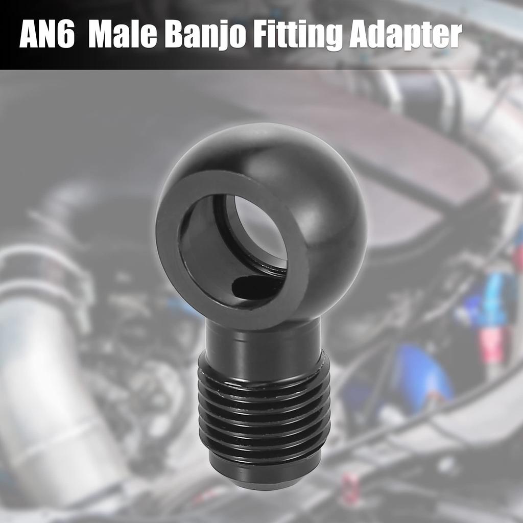 X AUTOHAUX Fuel Banjo Fitting 6AN Male Flare Adapter Fuel Line Adapter Connector for