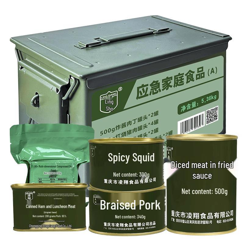 Lingxiang Emergency Canned Food Kit with Lockable Bucket