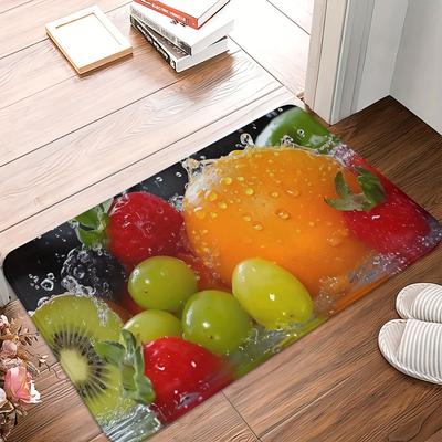1 Stück Küchenteppich mit Obstmuster, Anti-Ermüdungs-Küchenteppich, wasserdichter, rutschfester Teppich, Läuferteppich, Nachttischteppich, saugfähiger Teppich