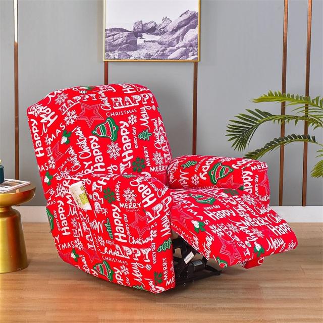 Geometry Printed Flower Stretch Lazy Boy Sofa Cover Recliner Cover Chair Covers For Leather Living Room Recliner Chair Slipcover