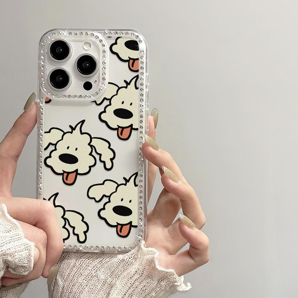 Bracelet Chain Phone Case For iPhone 17 16 15 13 14 for 17Air 17 12 14 16 Pro 17 14 16 Pro Max Sparking Diamond Cute Pattern Hard Cover With Lanyard