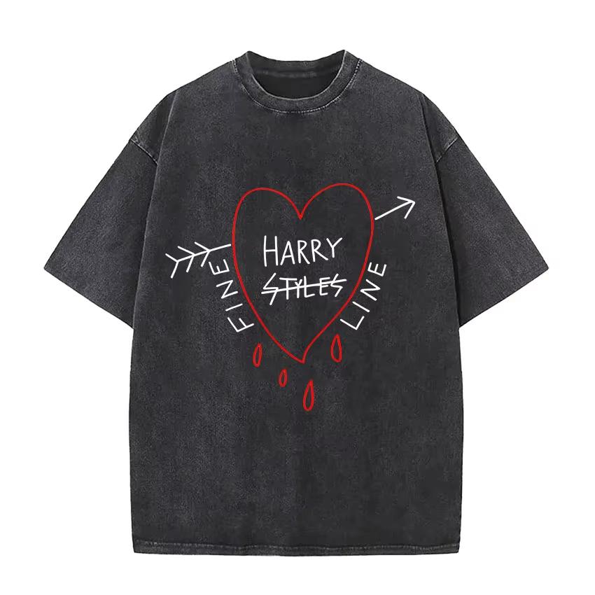 Harry Styles Together Tour 2026 Vintage Washed T-Shirt Men Women Pop Music Fashion Oversized Cotton Casual Streetwear