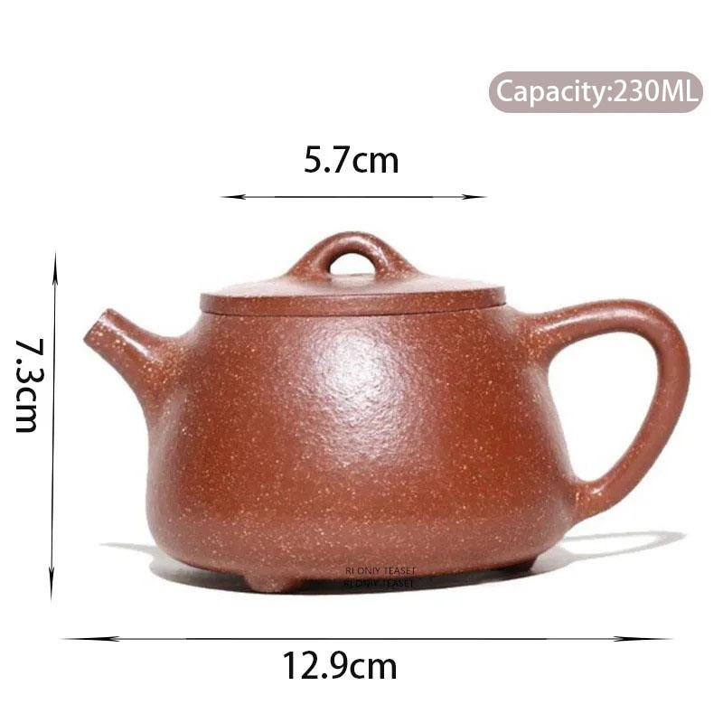 

230ml Authentic Chinese Yixing Purple Clay Teapots Famous Artists Handmade High Stone Scoop Tea Pot Kettle Zisha Tea Set Teaware