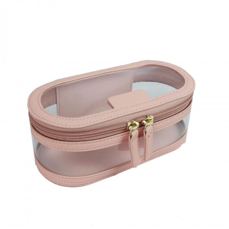 Double-Layer Makeup Bag: Mother-Child Transparent Travel Wash Bag with Wet/Dry Separation