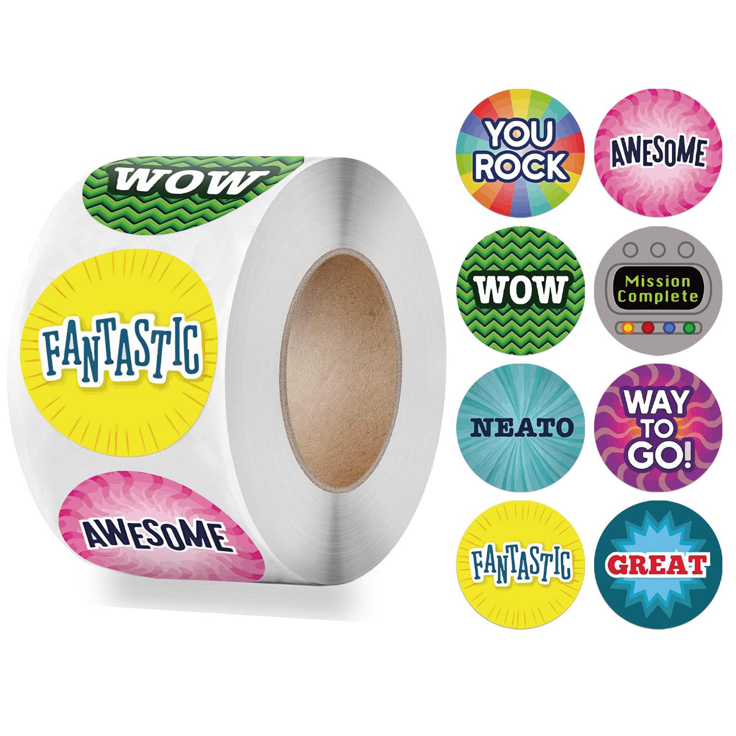 100-500Pcs New-Off-The-Shelf High-Standard Cute Reward Superior-Grade Stickers Premium-Quality With High-Standard Word First-Class Motivational